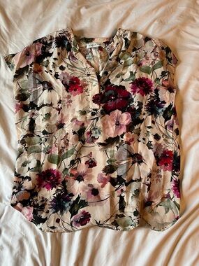 Amour Vert floral Silk Blouse XS